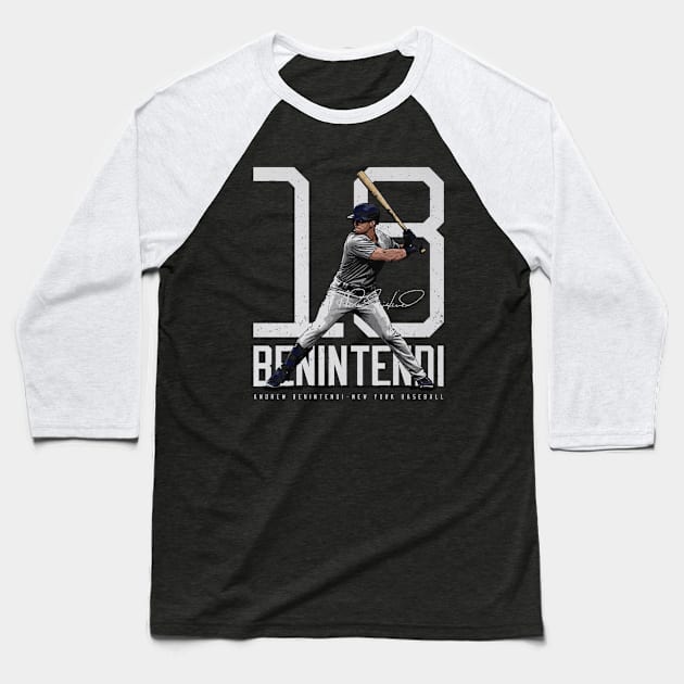 Andrew Benintendi New York Y Bold Number Baseball T-Shirt by Jesse Gorrell